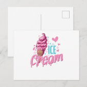 Eis "Ice Cream"-software Briefkaart (Voorkant / Achterkant)