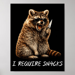 Eis snacks wasbeer grappig dier meme mannen vrouwe poster