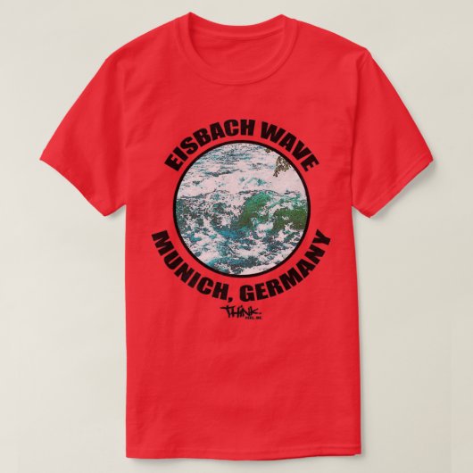 Eisbach wave Munich Germany Surf T-shirt (Design voorkant)