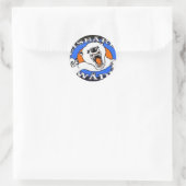 eisbaeren waedi.gif ronde sticker (Tas)
