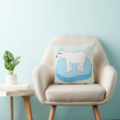 Eisbär auf der Eisscholle Kussen (Stoel)