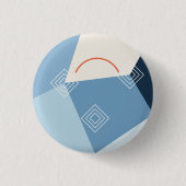 Eisblauer Glacier Geometry Ronde Button 3,2 Cm (Voorkant)