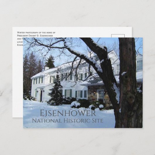 Eisenhower Home, Winter, Gettysburg, PA Briefkaart (Voorkant / Achterkant)