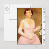 eisenhower mamie, IN PINK Briefkaart (Voorkant / Achterkant)