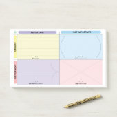 Eisenhower Matrix Post It Post-it® Notes (Op bureau)