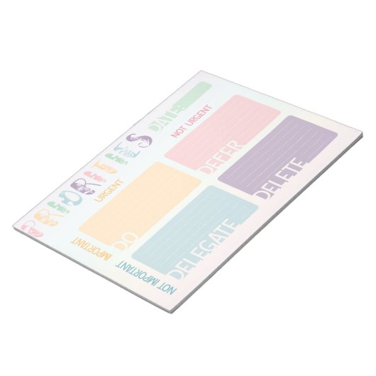 Eisenhower Matrix Priority List Notitieblok (Schuin)