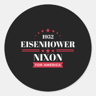 Eisenhower Nixon Ike 1952 Campagne Ronde Sticker