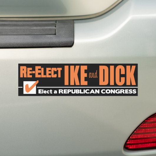 Eisenhower Nixon IKE Bumpersticker (Op auto)