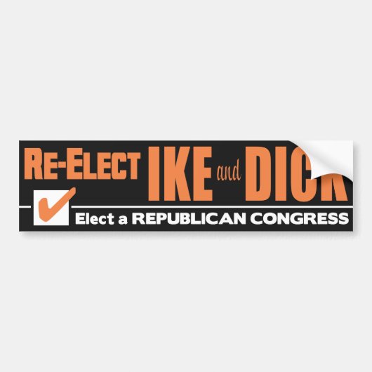 Eisenhower Nixon IKE  Bumpersticker (Voorkant)