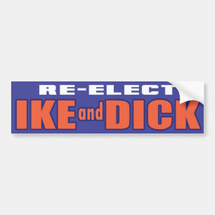 Eisenhower Nixon IKE Bumpersticker 1956