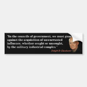 Eisenhower - prijsopgave voor militair industrieel bumpersticker (Voorkant)