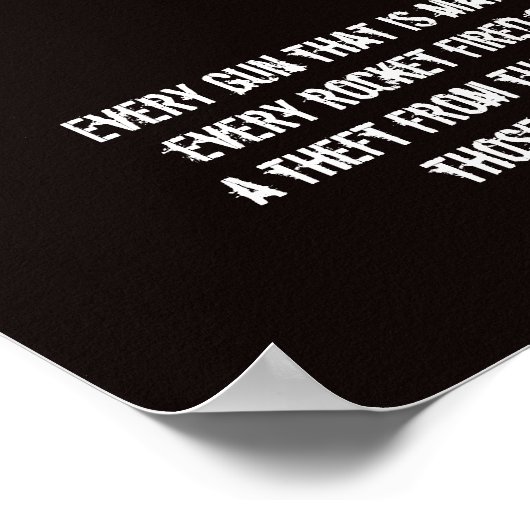 Eisenhower Quotation Peace Poster Print (Hoek)