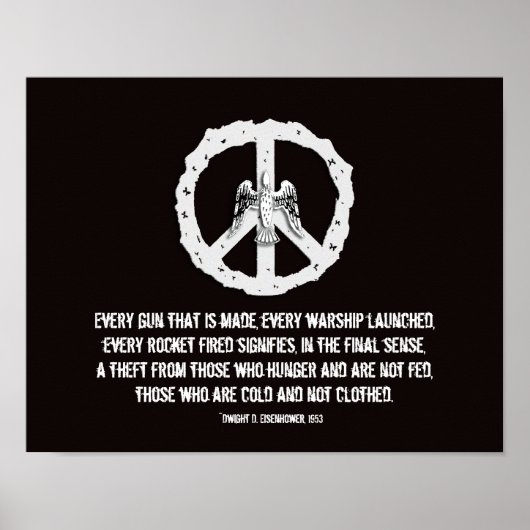 Eisenhower Quotation Peace Poster Print (Voorkant)