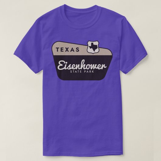 Eisenhower State Park Texas Welkomstbord T-shirt (Design voorkant)