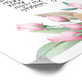 Eishet Chayil Hebrew Mishlei Pink Roses Art Print (Hoek)