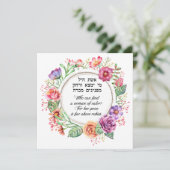 Eishet Chayil Woman of Valor Rozen Blank Note Kaar (Staand voorkant)