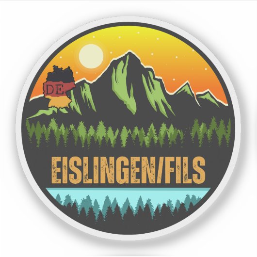 Eislingen Fils, Baden-Württemberg Duitsland Sticker (Voorkant)