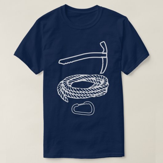 Eisspitzhacke klimmer op de helling van de ijsklim t-shirt (Design voorkant)