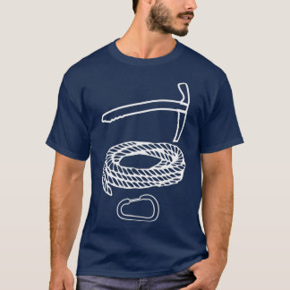 Eisspitzhacke klimmer op de helling van de ijsklim t-shirt