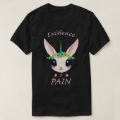 Eistence is pijn nihilist konijnenregenboogontstek t-shirt (Design voorkant)