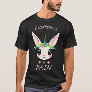 Eistence is pijn nihilist konijnenregenboogontstek t-shirt
