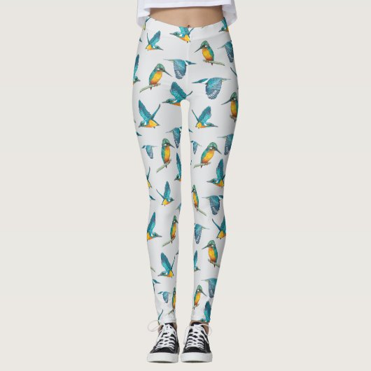 Eisvogel-Muster Leggings (Voorkant)
