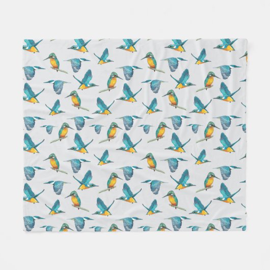 Eisvogel-Muster Leggings Fleece Deken (Voorkant (Horizontaal))