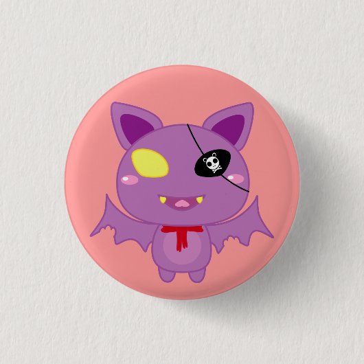 Eitel the Bat Ronde Button 3,2 Cm (Voorkant)