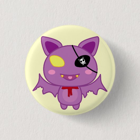 Eitel the Bat Ronde Button 3,2 Cm (Voorkant)