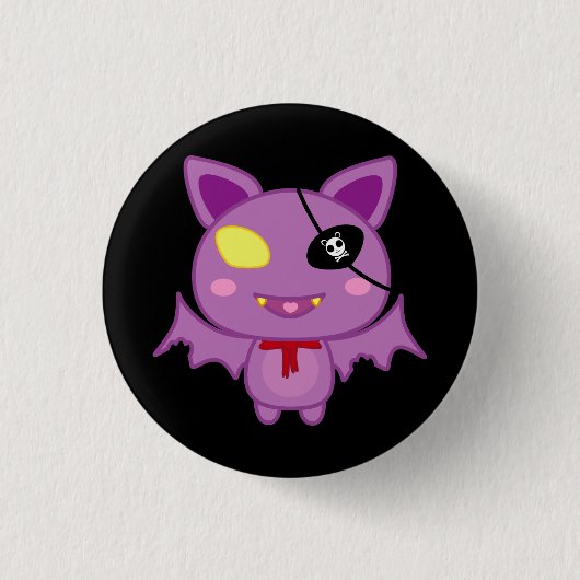 Eitel the Bat Ronde Button 3,2 Cm (Voorkant)