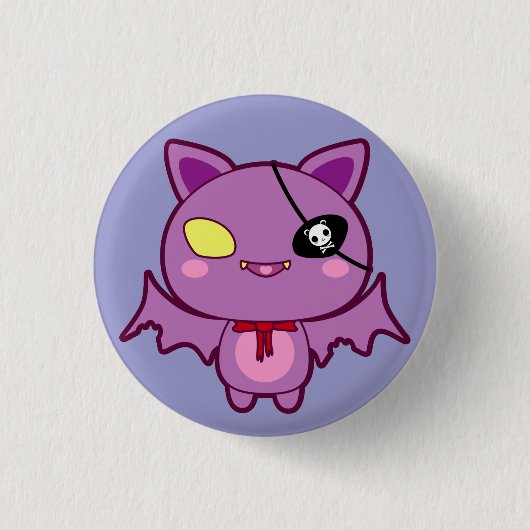 Eitel the Vain Bat Ronde Button 3,2 Cm (Voorkant)