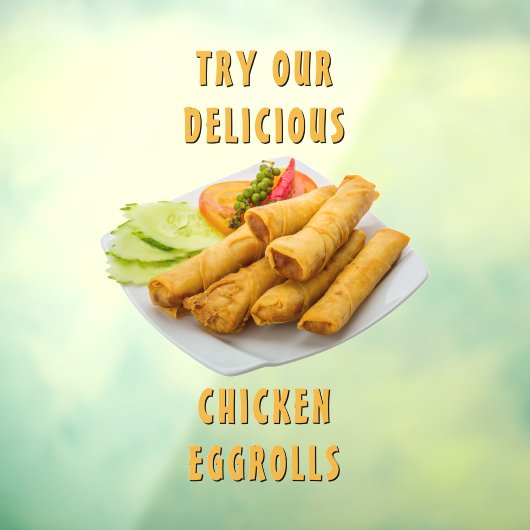 Eitgrolls Chinese restaurantvoeding aanpassen Raamsticker (Vel 3)