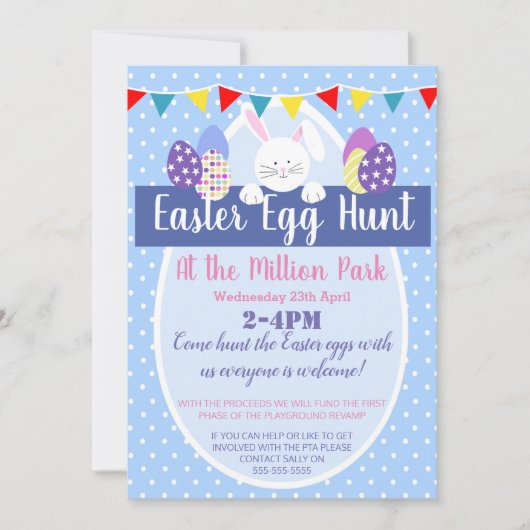 Eitjachtpartij voor oostereieren INVITE OF FLYER Kaart (Voorkant)