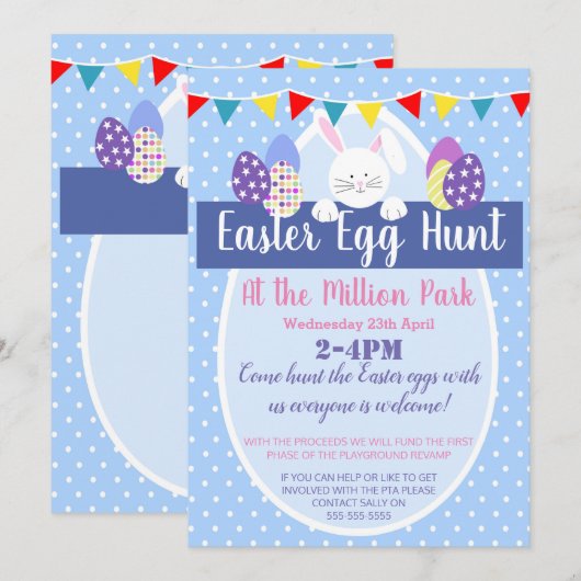 Eitjachtpartij voor oostereieren INVITE OF FLYER Kaart (Voorkant / Achterkant)