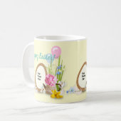 Eitjes en ballonnen met rasterchocolade foto koffiemok (Voorkant links)