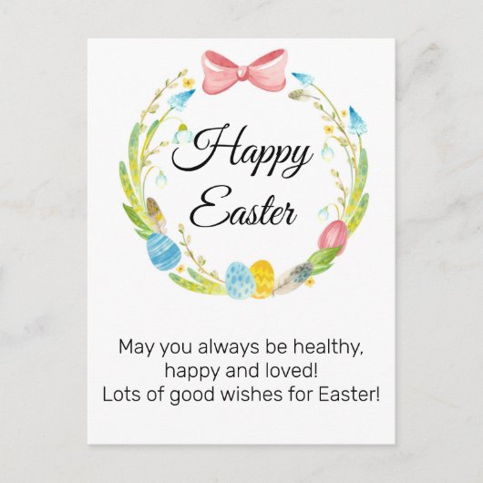 eitjes in de lente, kleurrijk feestdagenkaart (Voorkant)