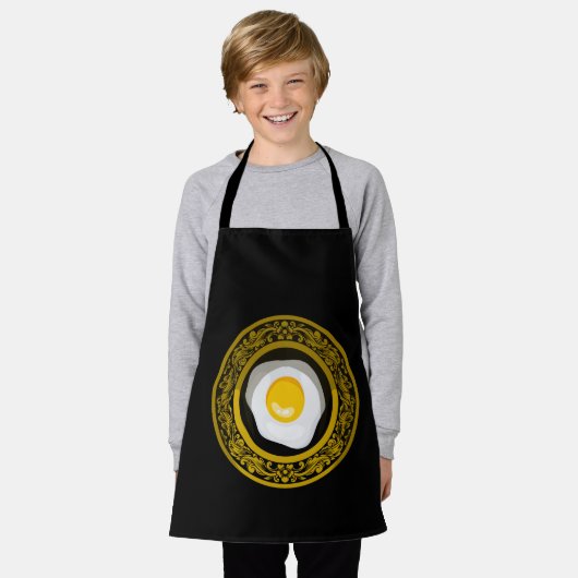 Eitjes op Bord graveren Schort (Gedragen)