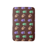 Eitjes van Floral Pasen op bruin Badmat (Voorkant Verticaal)