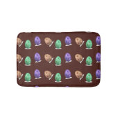 Eitjes van Floral Pasen op bruin Badmat (Voorkant)