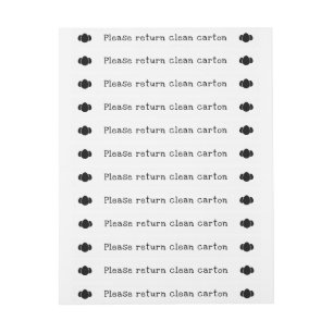 Eitkartonnen doosje Etiket tegen temperatuur geven