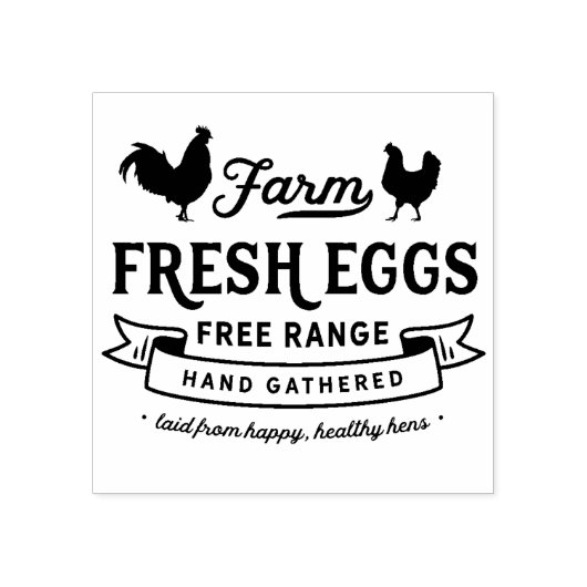 Eitkartonnen stempel - Boerderij Verse eieren (Afrduk)