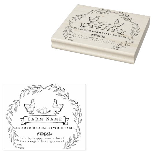 Eitkartonnen stempel voor  Rustisch Boerderij (Gestempeld)