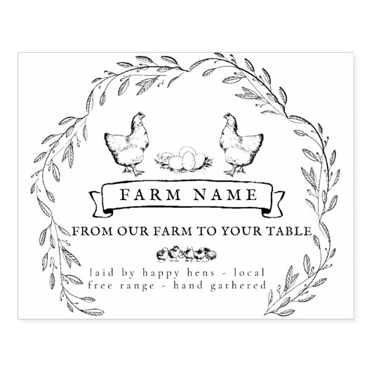 Eitkartonnen stempel voor  Rustisch Boerderij (Afrduk)