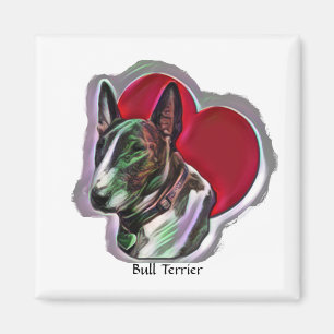 Eitkop Witte popArt Bull Terrier Grafisch Magneet