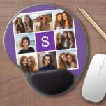 Eitplant en White Photo Collage Custom Monogram Gel Muismat<br><div class="desc">U kunt de foto's van het Instagram voor dit ontwerp gebruiken. Gebruik 8 vierkante foto's om een uniek en persoonlijk cadeau te creëer. Of je kunt de hipster puppy houden en een trendy keepslag maken. Als u de afbeeldingen moet aanpassen,  klik op het aanpassingshulpmiddel om veranderingen aan te brengen.</div>