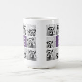 Eitplant en White Photo Collage Custom Monogram Koffiemok (Center)