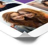 Eitplant en White Photo Collage Custom Monogram Poster (Hoek)