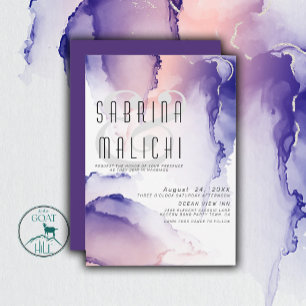 Eitplant, Paars en koraal Roos Chic Alcohol Ink Kaart