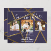 Eitplant Paars Gold Bronze Geometrische bewaardatu (Voorkant / Achterkant)