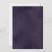 Eitplant Paarse Floral Wedding Invitations Kaart (Achterkant)